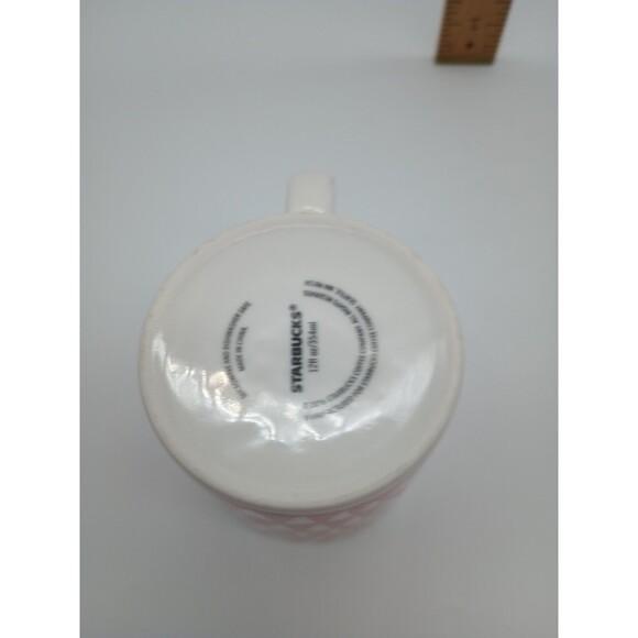 2016 Starbucks White with Red Triangle Christmas Trees 14.2 oz Coffee Mug - Picture 6 of 6